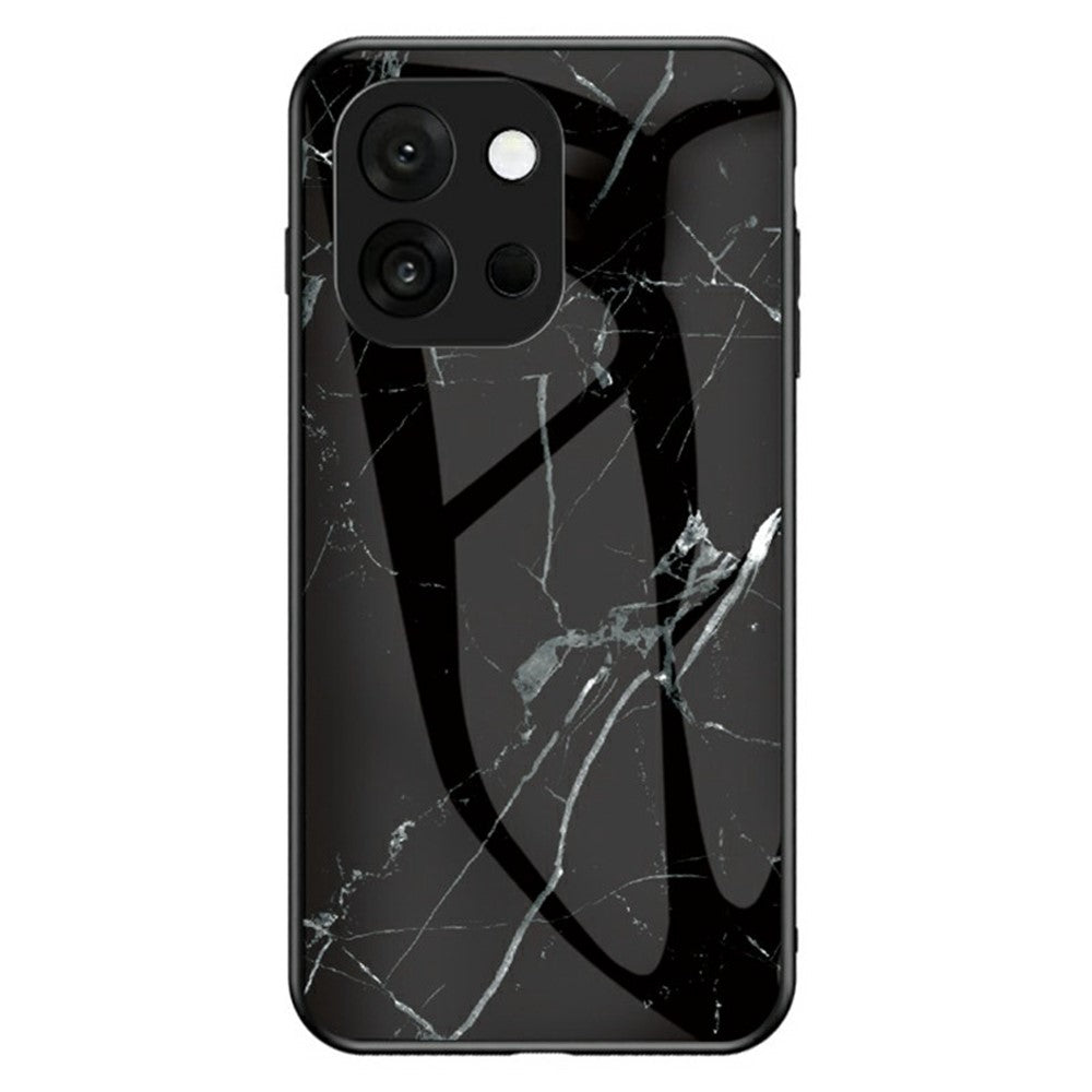 For OnePlus 13T 5G Case Marble Pattern Tempered Glass + PC + TPU Protective Phone Cover