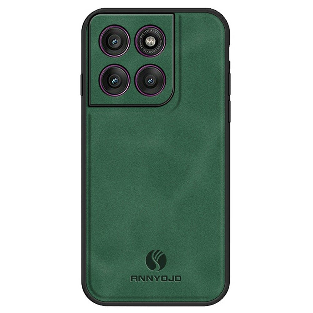 ANNYOJO Til Motorola Edge 60 Pro 5G Etui PU Læder + PC + TPU Anti Drop Telefonbagside