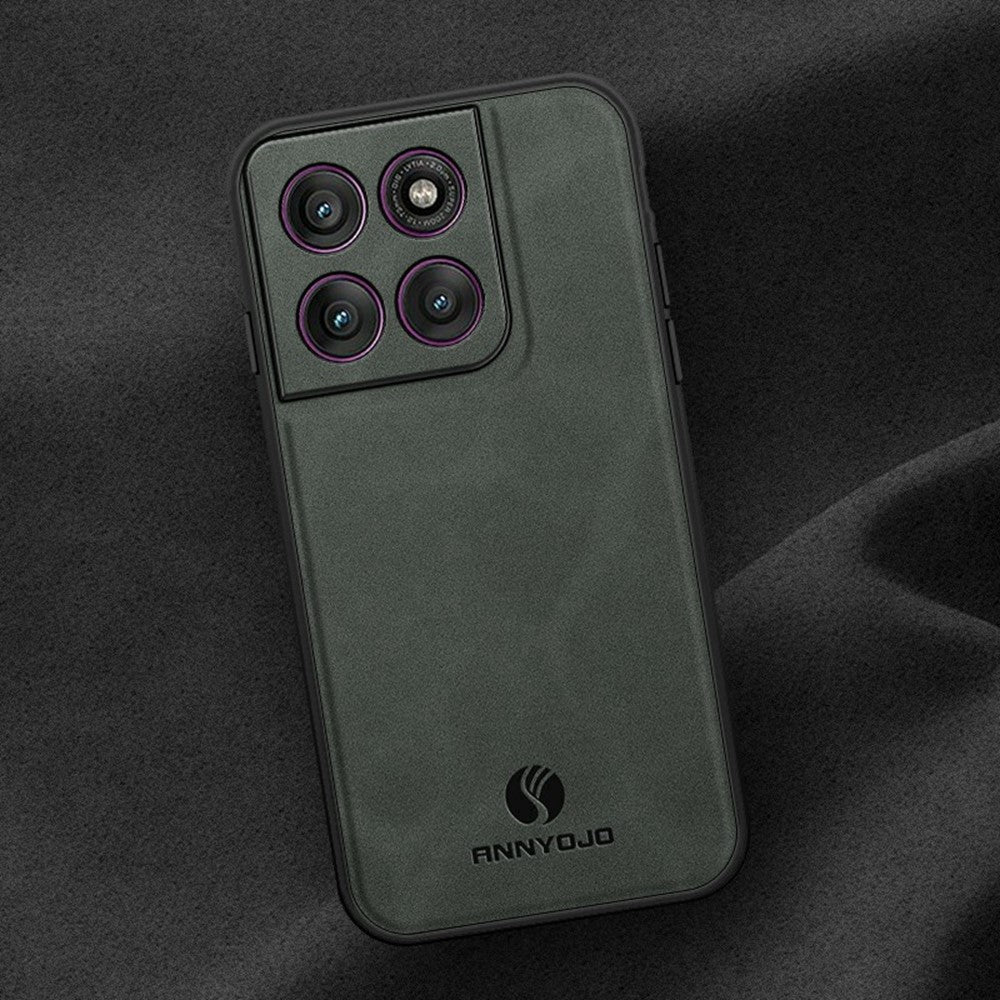 ANNYOJO Til Motorola Edge 60 Pro 5G Etui PU Læder + PC + TPU Anti Drop Telefonbagside