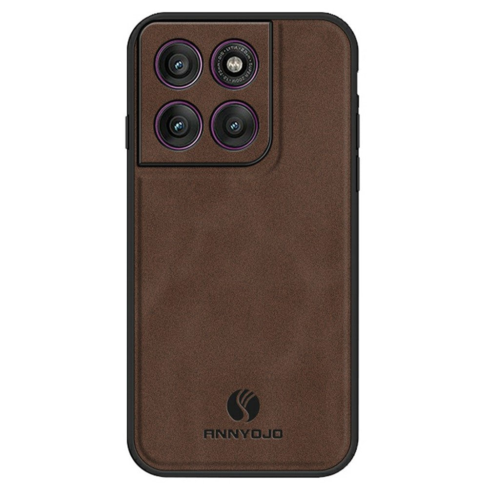 ANNYOJO Til Motorola Edge 60 Pro 5G Etui PU Læder + PC + TPU Anti Drop Telefonbagside
