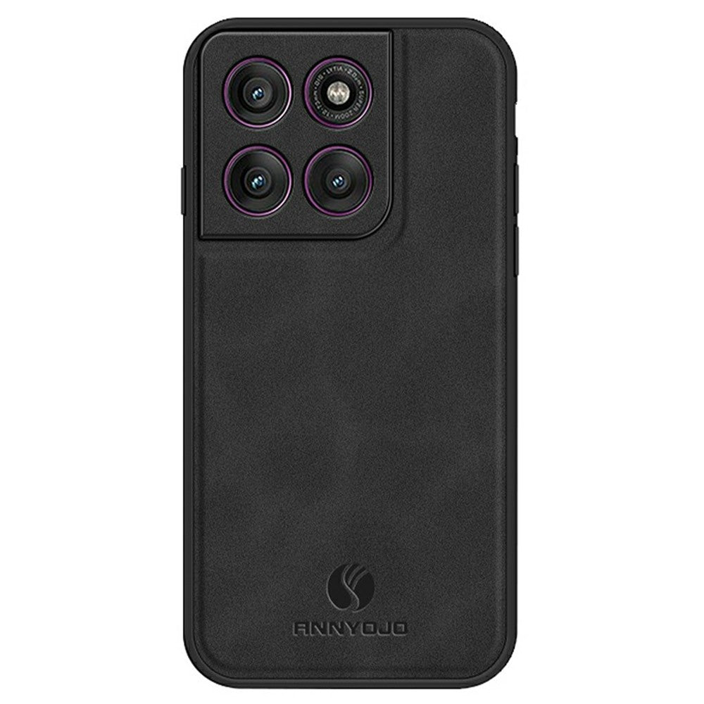 ANNYOJO Til Motorola Edge 60 Pro 5G Etui PU Læder + PC + TPU Anti Drop Telefonbagside