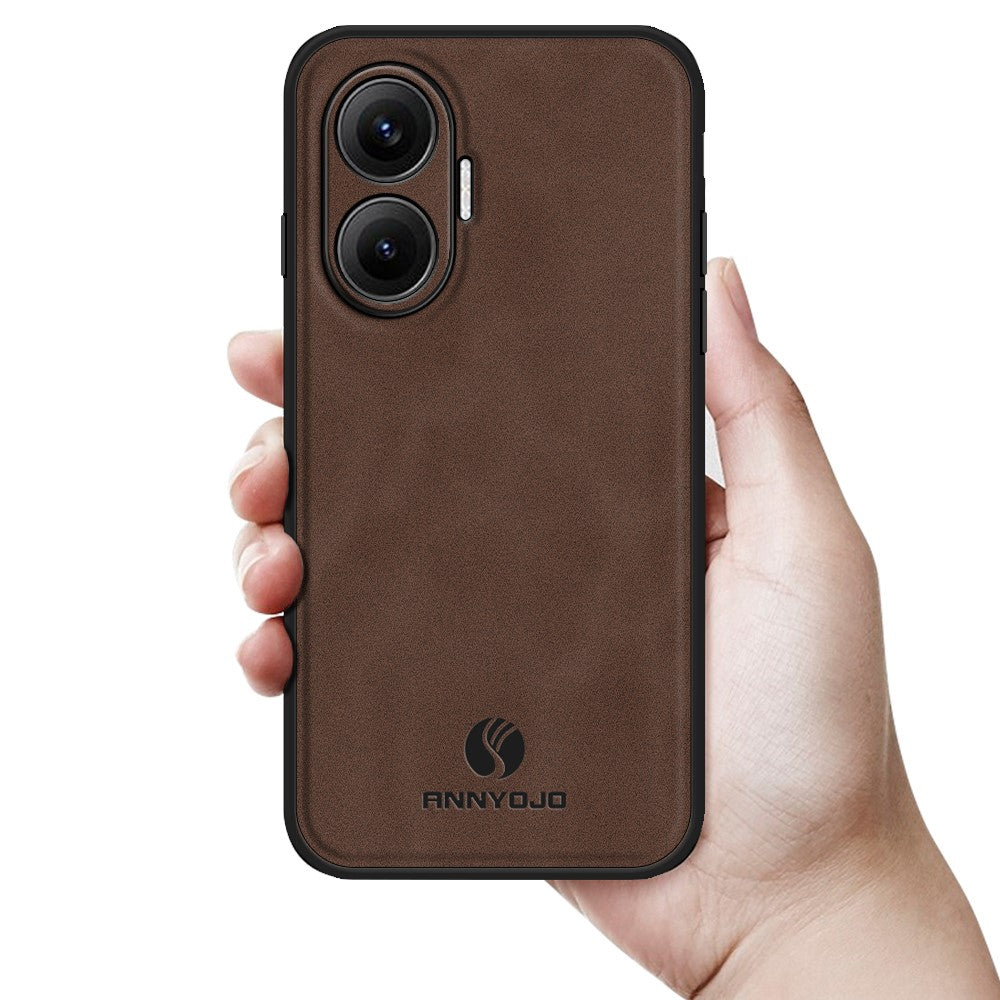 ANNYOJO For Xiaomi Poco F7 5G / Redmi Turbo 4 Pro 5G Case PU Leather + PC + TPU Anti Drop Phone Back Cover
