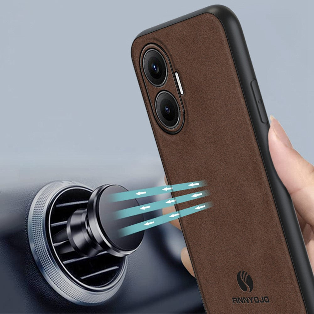 ANNYOJO For Xiaomi Poco F7 5G / Redmi Turbo 4 Pro 5G Case PU Leather + PC + TPU Anti Drop Phone Back Cover