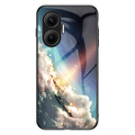 For Xiaomi Poco F7 5G / Redmi Turbo 4 Pro 5G Case Starry Sky Pattern Tempered Glass Phone Cover