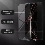 For Xiaomi Poco F7 5G / Redmi Turbo 4 Pro 5G Case Marble Pattern Tempered Glass + PC + TPU Protective Phone Cover