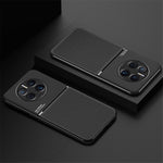 Cellphone Case for Huawei Mate 50 Pro 4G, Lines Imprinted PU Leather+TPU Hybrid Shell with Built-in Metal Sheet