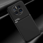 Cellphone Case for Huawei Mate 50 Pro 4G, Lines Imprinted PU Leather+TPU Hybrid Shell with Built-in Metal Sheet