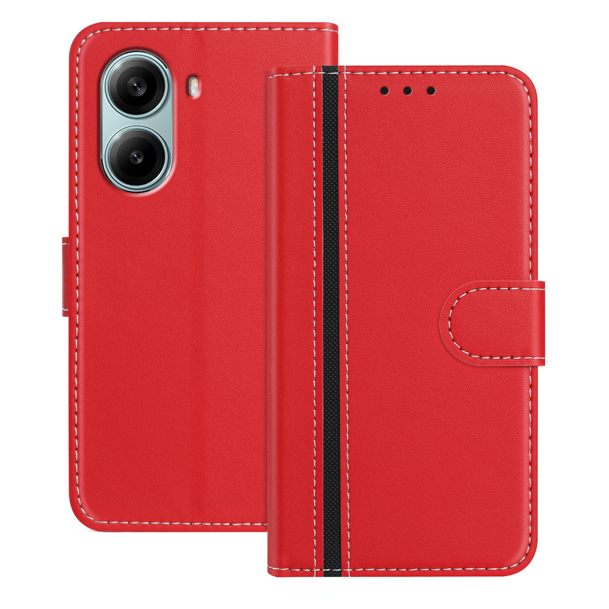 For Xiaomi Redmi Turbo 4 Pro 5G Phone Cases Wallet Stand Color Splicing Leather Cover with Magnetic Clasp