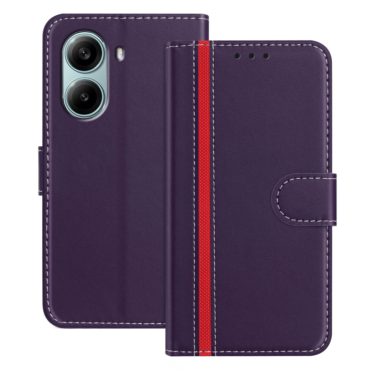 For Xiaomi Redmi Turbo 4 Pro 5G Phone Cases Wallet Stand Color Splicing Leather Cover with Magnetic Clasp