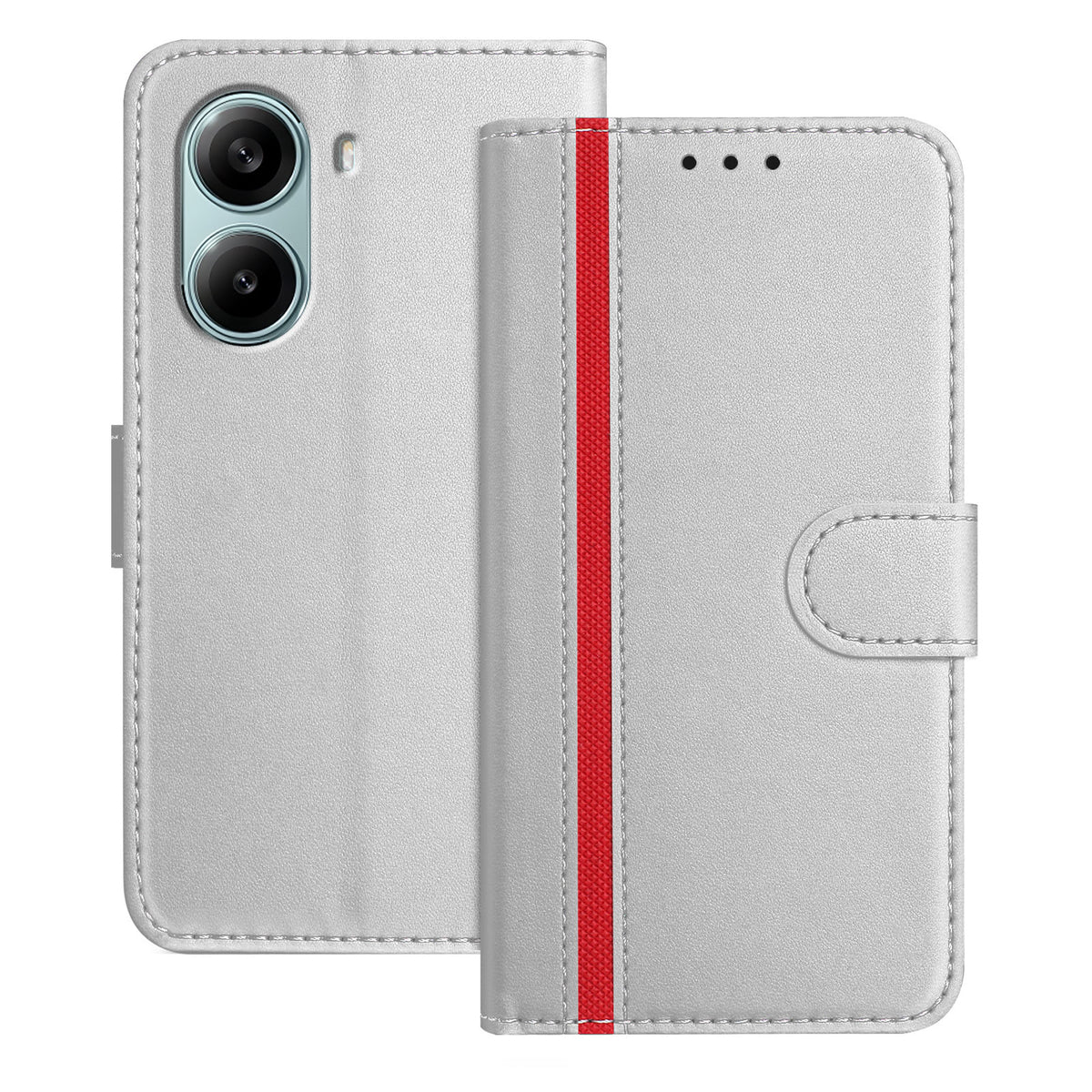 For Xiaomi Redmi Turbo 4 Pro 5G Phone Cases Wallet Stand Color Splicing Leather Cover with Magnetic Clasp