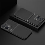 Mobilskal till Oppo Reno8 Pro 5G (Global version) / Reno8 Pro+ (Kina) 5G, reptåligt linjerpräglat PU-läder + TPU hybridskal med inbyggd metallplåt