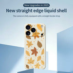 For iPhone 18 Pro Max / 17 Pro Max Case Maple Leaves Pattern Printing Straight Edge TPU Phone Back Cover