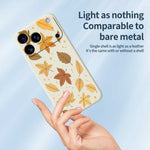 For iPhone 18 Pro Max / 17 Pro Max Case Maple Leaves Pattern Printing Straight Edge TPU Phone Back Cover