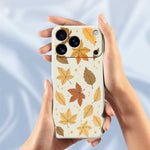 For iPhone 18 Pro Max / 17 Pro Max Case Maple Leaves Pattern Printing Straight Edge TPU Phone Back Cover