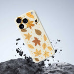 For iPhone 18 Pro Max / 17 Pro Max Case Maple Leaves Pattern Printing Straight Edge TPU Phone Back Cover