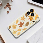For iPhone 18 Pro Max / 17 Pro Max Case Maple Leaves Pattern Printing Straight Edge TPU Phone Back Cover