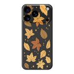 For iPhone 18 Pro Max / 17 Pro Max Case Maple Leaves Pattern Printing Straight Edge TPU Phone Back Cover