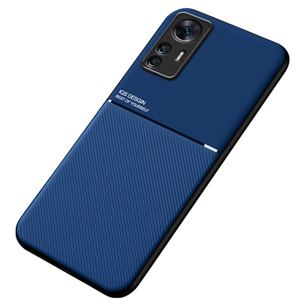 Mobilmobilskydd för Xiaomi 12T 5G / Redmi K50 Ultra 5G, linjerpräglat PU-läder + TPU hybridskal med inbyggd metallplåt