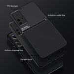 Mobilmobilskydd för Xiaomi 12T 5G / Redmi K50 Ultra 5G, linjerpräglat PU-läder + TPU hybridskal med inbyggd metallplåt