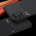 Mobilmobilskydd för Xiaomi 12T 5G / Redmi K50 Ultra 5G, linjerpräglat PU-läder + TPU hybridskal med inbyggd metallplåt