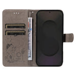 For Samsung Galaxy S25 FE Leather Wallet Case Cat Bee Pattern Phone Cover Stand