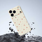 For iPhone 18 Pro / 17 Pro Case Red Cherry Pattern Printing Straight Edge TPU Phone Back Cover