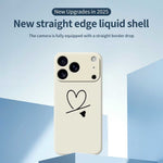 For iPhone 18 Pro / 17 Pro Case Black Love Pattern Printing Straight Edge TPU Phone Back Cover