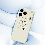 For iPhone 18 Pro / 17 Pro Case Black Love Pattern Printing Straight Edge TPU Phone Back Cover