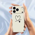 For iPhone 18 Pro / 17 Pro Case Black Love Pattern Printing Straight Edge TPU Phone Back Cover