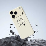 For iPhone 18 Pro / 17 Pro Case Black Love Pattern Printing Straight Edge TPU Phone Back Cover