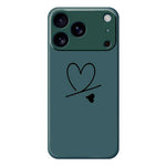 For iPhone 18 Pro / 17 Pro Case Black Love Pattern Printing Straight Edge TPU Phone Back Cover