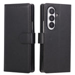 For Samsung Galaxy Z Fold7 5G Case Wallet Stand PU Leather Phone Cover with Wrist Strap