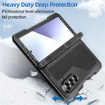 For Samsung Galaxy Z Fold7 5G Case Aluminium Alloy + Silicone Kickstand Cover with PET Screen Film