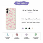 For iPhone 17 Case Pink Butterflies Pattern Printing Straight Edge TPU Phone Back Cover