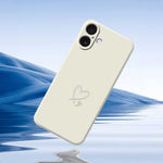 Til iPhone 17 Cover Hvidt Kærlighedsmønster Print Lige Kant TPU Telefon Bagcover