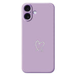 Til iPhone 17 Cover Hvidt Kærlighedsmønster Print Lige Kant TPU Telefon Bagcover