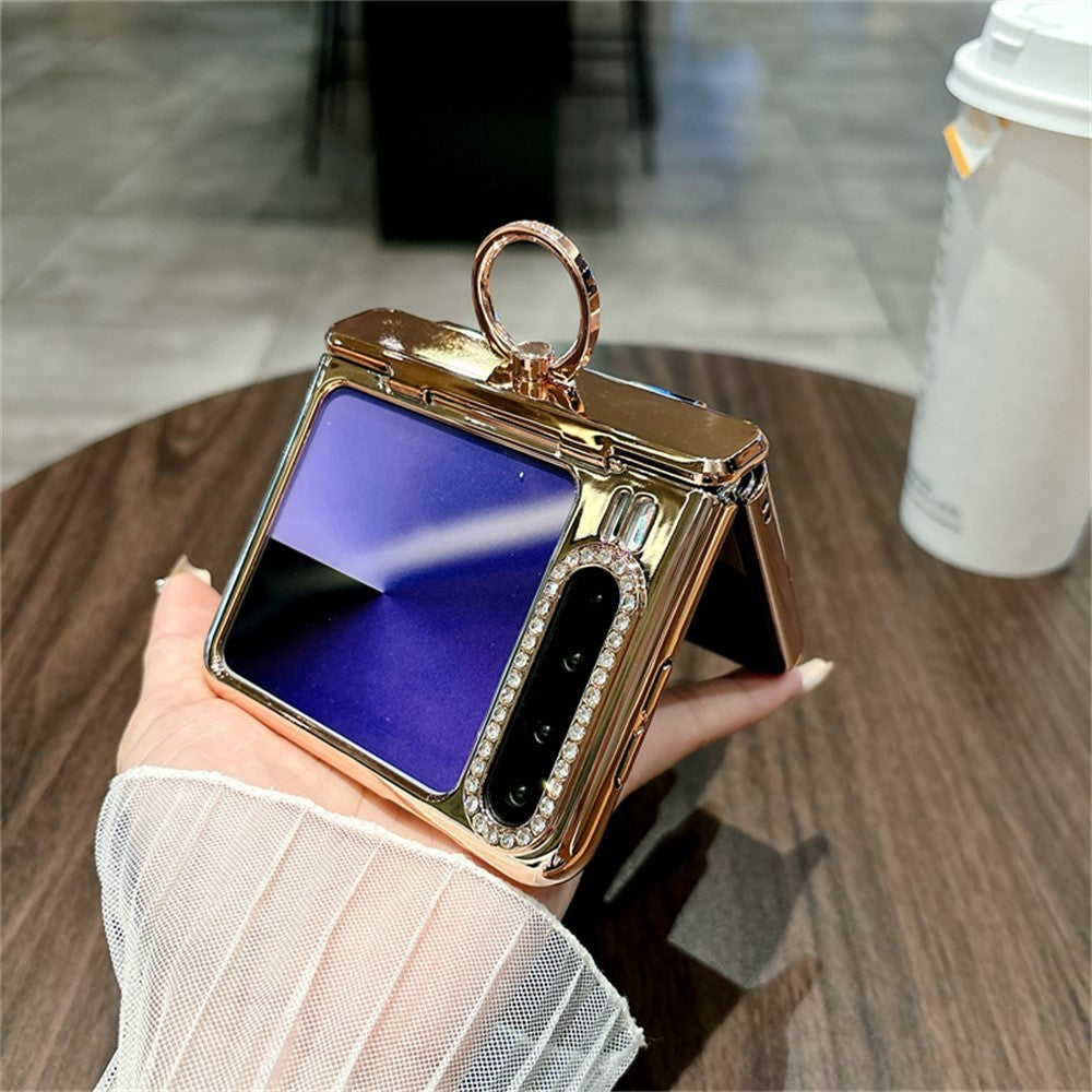 For Huawei Pura X Case Glitter Design Rhinestone Decor Hard PC Phone Cover