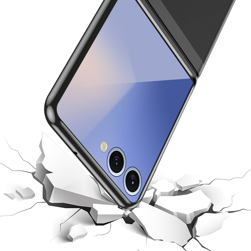 Til Samsung Galaxy Z Flip7 5G Cover Gennemsigtigt PC Galvanisering Hårdt Telefoncover