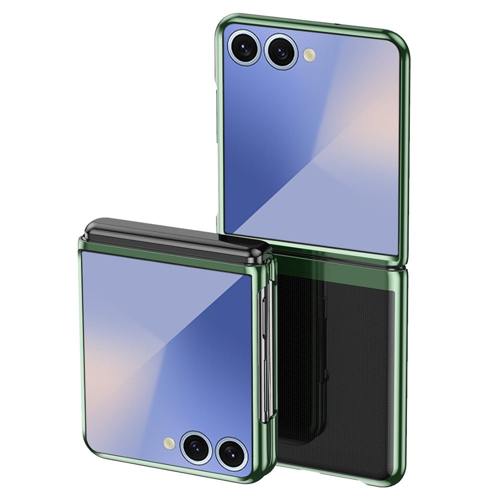 Til Samsung Galaxy Z Flip7 5G Cover Gennemsigtigt PC Galvanisering Hårdt Telefoncover