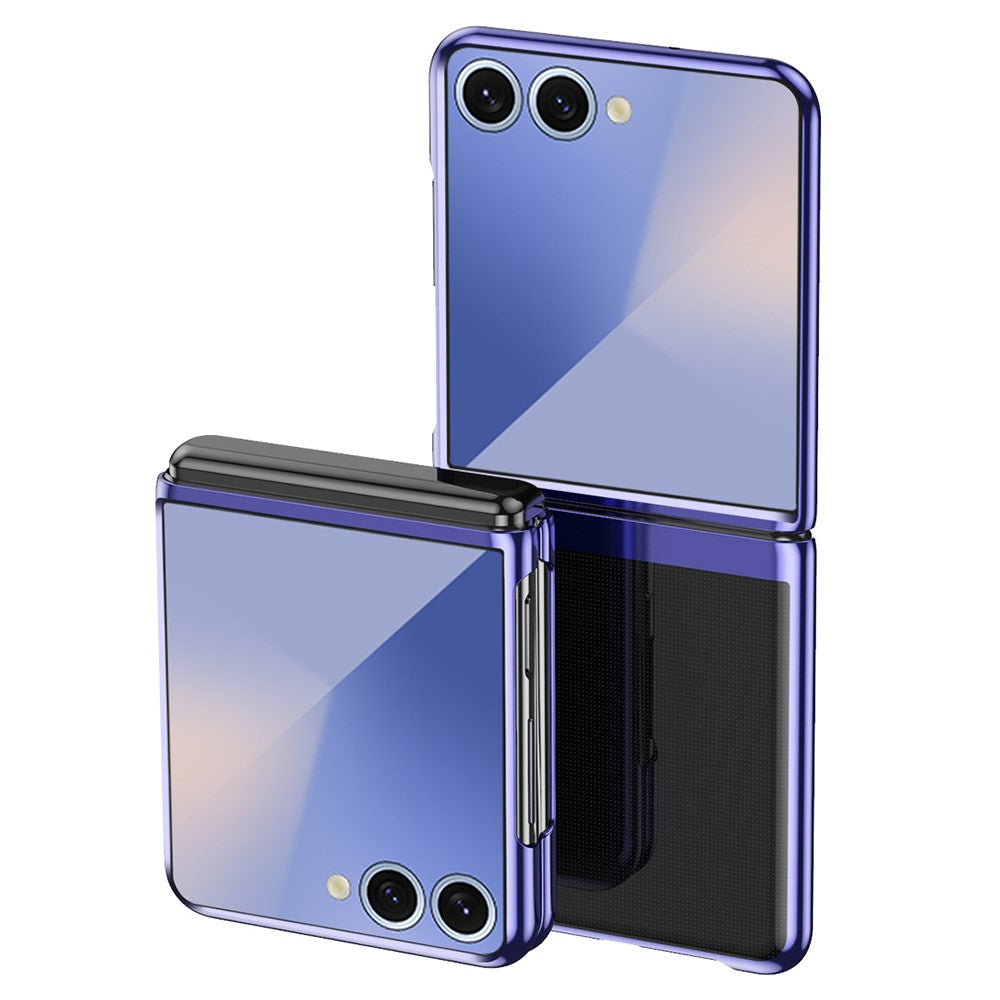 Til Samsung Galaxy Z Flip7 5G Cover Gennemsigtigt PC Galvanisering Hårdt Telefoncover