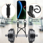 iPhone 17 Silikonskal med Korthållare & Rem - Svart