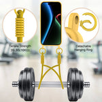 iPhone 17 Silikonskal med Korthållare & Rem - Gul