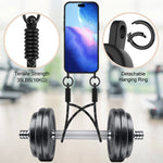 iPhone 17 Pro Silikonskal med Korthållare & Rem - Svart