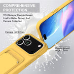 iPhone 17 Pro Silikonskal med Korthållare & Rem - Gul