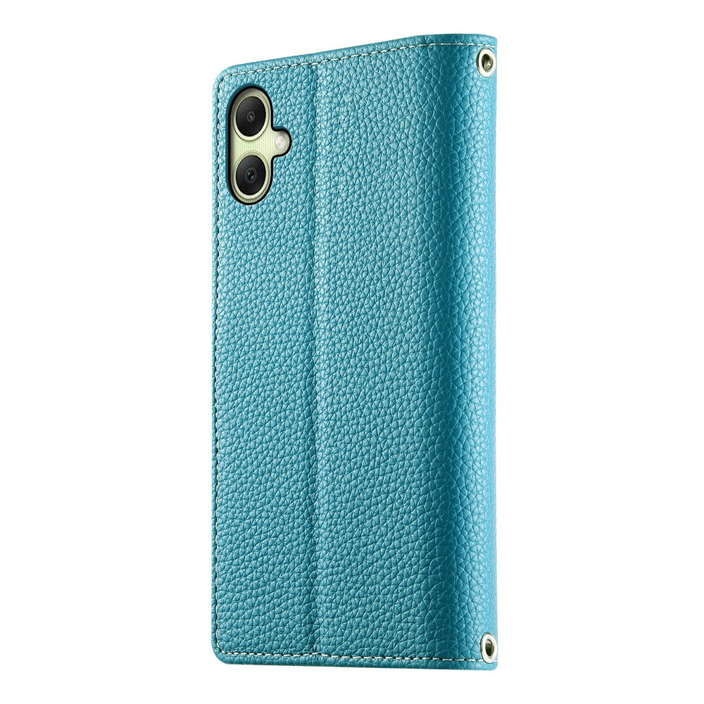 Samsung Galaxy A08 5G / A08 4G / A07 5G / A07 4G / A07s 4G-skal, dragkedja, plånbok, färgskarvning, läder, flip-fodral med remmar