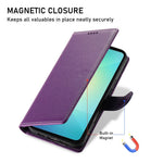 For Samsung Galaxy A08 5G / A08 4G / A07 5G / A07 4G Case Magnetic Snap Litchi Texture Leather Wallet Phone Cover with Wrist Strap