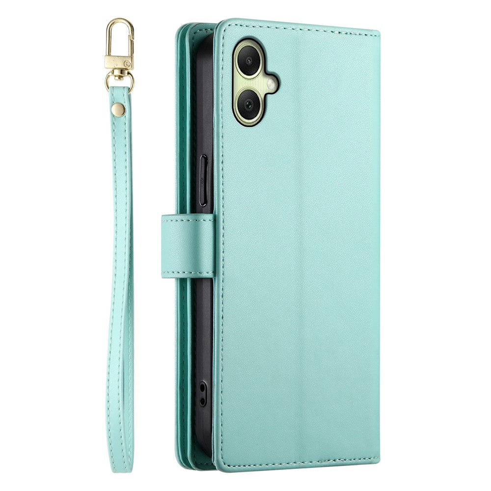 Samsung Galaxy A08 5G / A08 4G / A07 5G / A07 4G / A07s 4G-cover med lynlås, pung, læder og remme