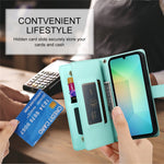 Samsung Galaxy A08 5G / A08 4G / A07 5G / A07 4G / A07s 4G-cover med lynlås, pung, læder og remme