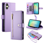 Samsung Galaxy A08 5G / A08 4G / A07 5G / A07 4G / A07s 4G-cover med lynlås, pung, læder og remme