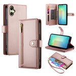 Samsung Galaxy A08 5G / A08 4G / A07 5G / A07 4G / A07s 4G-cover med lynlås, pung, læder og remme
